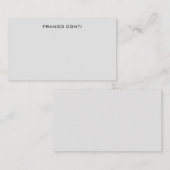 Beruflich Modernes Minimalistisches Schlichtes Lic Mitteilungskarte (Vorne/Hinten)