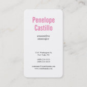 Beruflich Modernes Minimalistisches Schlichtes Ros Visitenkarte (Vorderseite)