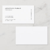 Beruflich Modernes Minimalistisches Weiß Visitenkarte (Vorne/Hinten)