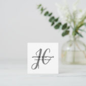 Beruflich Modernes Mit Monogramm Minimalistisch Begleitkarte (Stehend Vorderseite)