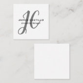 Beruflich Modernes Mit Monogramm Minimalistisch Begleitkarte (Vorne/Hinten)