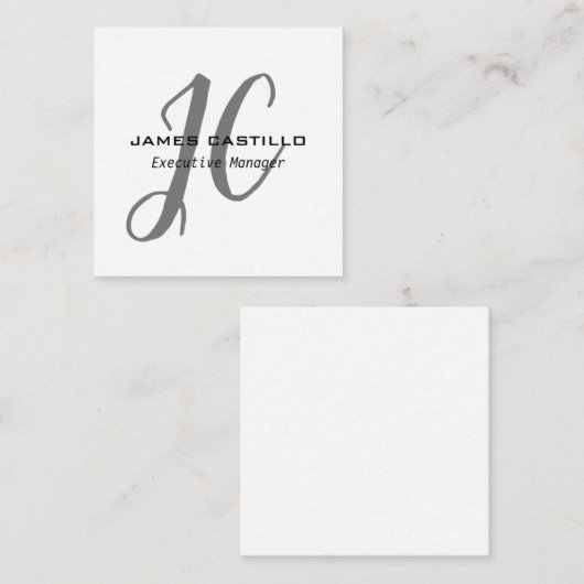 Beruflich Modernes Mit Monogramm Minimalistisch Begleitkarte (Vorne/Hinten)