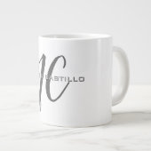 Beruflich Modernes Mit Monogramm Minimalistisch Jumbo-Tasse (Vorderseite Rechts)