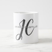 Beruflich Modernes Mit Monogramm Minimalistisch Jumbo-Tasse (Vorderseite)
