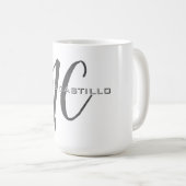Beruflich Modernes Mit Monogramm Minimalistisch Kaffeetasse (VorderseiteRechts)