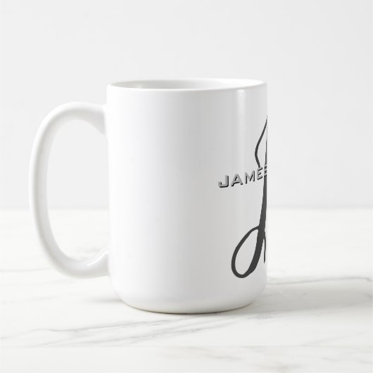 Beruflich Modernes Mit Monogramm Minimalistisch Kaffeetasse (Links)