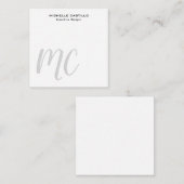 Beruflich Modernes Mit Monogramm Minimalistisch Mitteilungskarte (Vorne/Hinten)