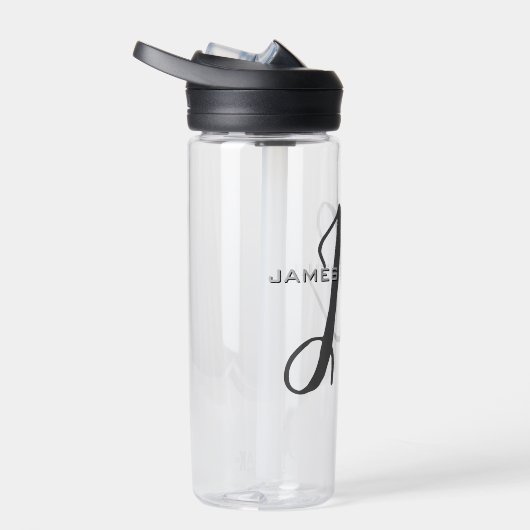 Beruflich Modernes Mit Monogramm Minimalistisch Trinkflasche (Rechts)