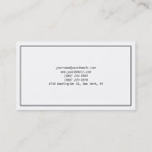 Beruflich Modernes Mit Monogramm Minimalistisch Visitenkarte (Rückseite)