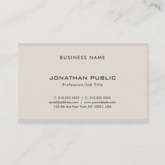 Beruflich Modernes Monogramm Elegant Einfach Schli Visitenkarte (Rückseite)