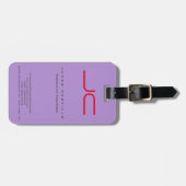 Beruflich Modernes Monogramm Minimalistisch Schlic Gepäckanhänger (Vorderseite horizontal)