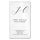 Beruflich Modernes Monogramm Minimalistisch Schlic Magnetische Visitenkarte (Vorderseite Vertikal)