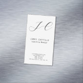 Beruflich Modernes Monogramm Minimalistisch Schlic Magnetische Visitenkarte (Beispiel)