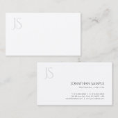 Beruflich Modernes Monogramm Minimalistisch Schlic Visitenkarte (Vorne/Hinten)