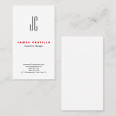 Beruflich Modernes Monogramm Minimalistisch Schlic Visitenkarte (Vorne/Hinten)