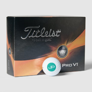 Beruflich Modernes Monogramm Titleist Pro V1 Aquam Golfball