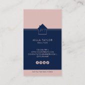 Beruflich-Modernes Real-Anwesen-Monogramm-Foto Visitenkarte (Rückseite)