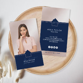 Beruflich-Modernes Real-Anwesen-Monogramm-Foto Visitenkarte