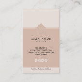 Beruflich-Modernes Real-Anwesen-Monogramm-Foto Visitenkarte (Rückseite)