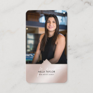 Beruflich-Modernes Real-Anwesen-Monogramm-Foto Visitenkarte