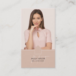 Beruflich-Modernes Real-Anwesen-Monogramm-Foto Visitenkarte