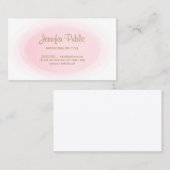 Beruflich Modernes Rosa Gold Elegant Einfach Visitenkarte (Vorne/Hinten)