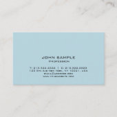 Beruflich Modernes, schlichtes blaues Design Visitenkarte (Vorderseite)