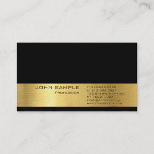 Beruflich Modernes Schlichtes Elegantes Gold Look Visitenkarte