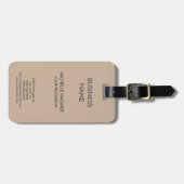 Beruflich Modernes Schlichtes Elegantes Minimalist Gepäckanhänger (Vorderseite horizontal)