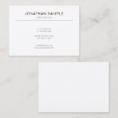 Beruflich modernes Schlichtes minimalistisches Des Visitenkarte (Vorne/Hinten)