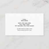 Beruflich Modernes Schwarz-weißes Barren Visitenkarte (Rückseite)