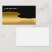 Beruflich Modernes, stilvolles Black Gold Schlicht Visitenkarte (Vorne/Hinten)