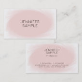 Beruflich Modernes, stilvolles Minimalistisches Ro Visitenkarte (Vorne/Hinten)