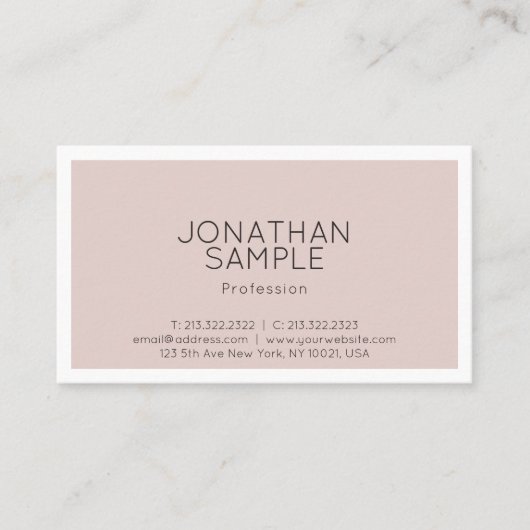 Beruflich Modernes, stilvolles Minimalistisches Sc Visitenkarte (Vorderseite)