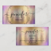 Beruflich Musiker DJ Artistic 3D Holographie Visitenkarte (Vorne/Hinten)