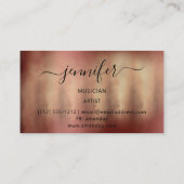 Beruflich Musiker DJ Artistic Paint Gold Visitenkarte (Rückseite)