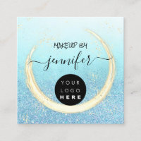 Beruflich Nails Beauty Blue Gold Glitzer