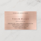 Beruflich Nails Salon Manicurist Rose Blush Visitenkarte (Rückseite)