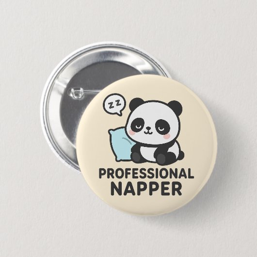 Beruflich Napper Panda Button (Vorne & Hinten)