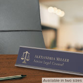 Beruflich Navy Blue Anwalt Schreibtischnamensplakette