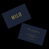 Beruflich Navy Blue Gold l Eleganury Luxus Visitenkarte