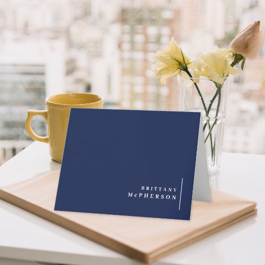 Beruflich Navy Blue Message - Dankeschön Karte