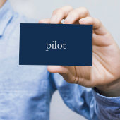 Beruflich Navy Blue Mitarbeiter Aviation Company Visitenkarte