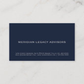 Beruflich Navy Blue und Grau Visitenkarte (Vorderseite)