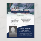 Beruflich Navy: Unterzeichner eines mobilen Notari Flyer (Vorne)