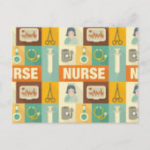 Beruflich Nurse Iconic entwickelt Postkarte (Vorderseite)