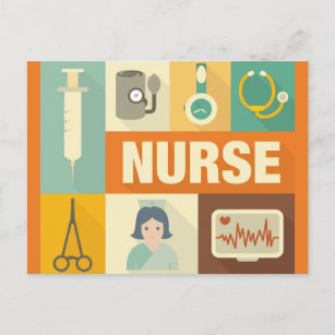 Beruflich Nurse Iconic entwickelt Postkarte