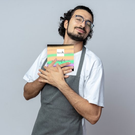 Beruflich Ombre Black Abstrakt Custom QR LOGO Quadratische Visitenkarte