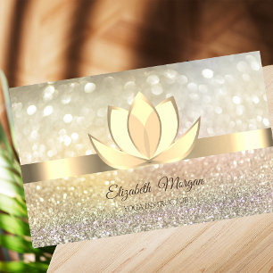 Beruflich Ombre Bokeh Gold, Lotus Yoga Visitenkarte