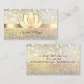 Beruflich Ombre Bokeh Gold, Lotus Yoga Visitenkarte (Vorne/Hinten)